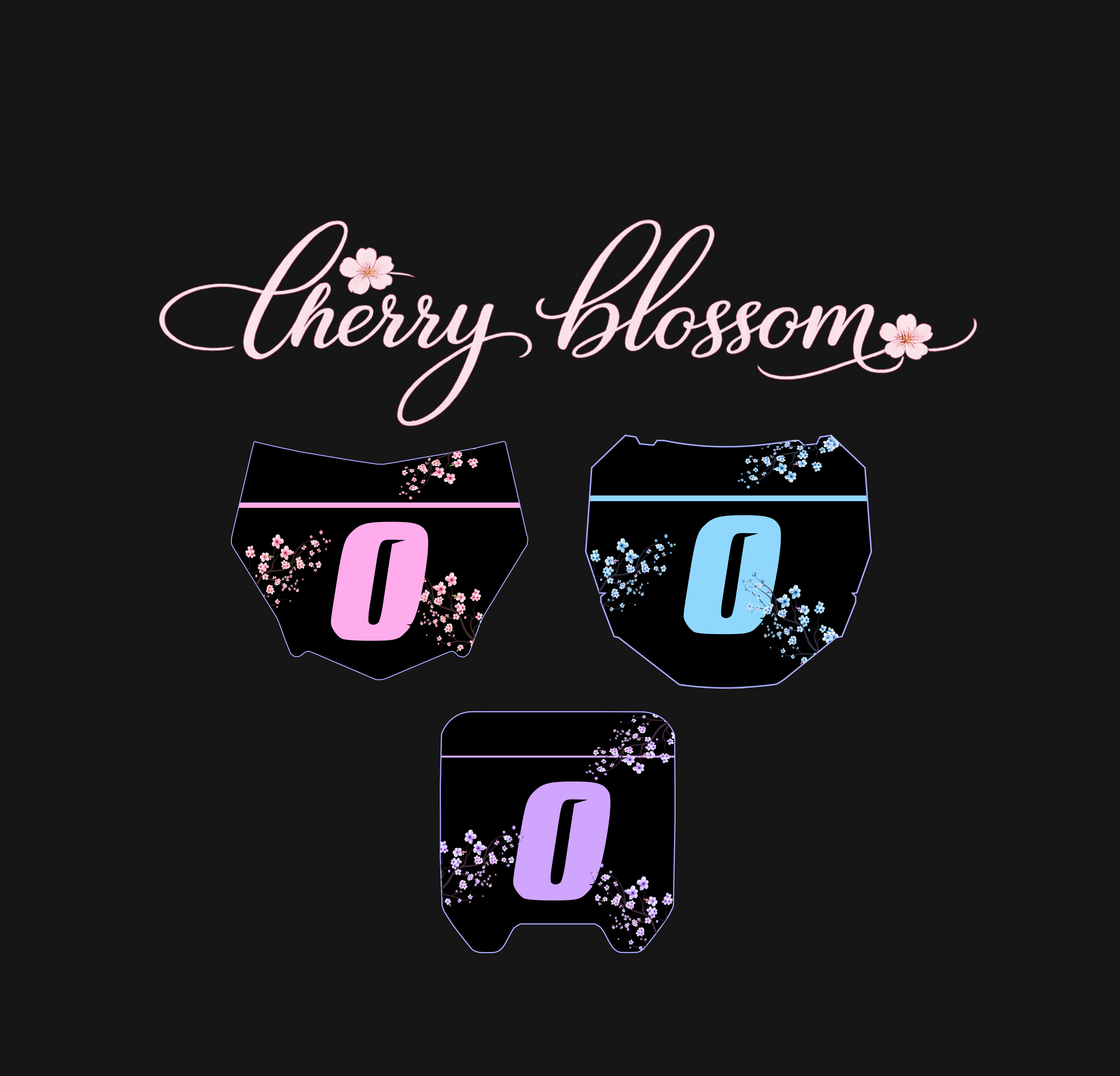Cherry Blossom Plate Decal