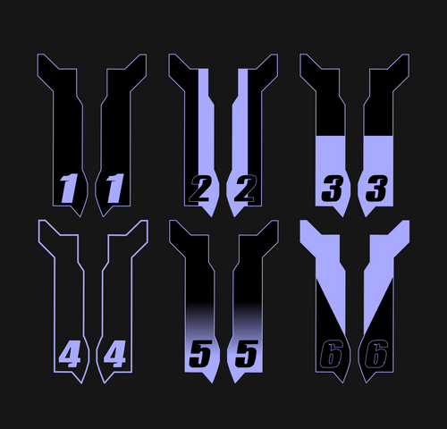 Custom Eride Pro SS 2.0 Fork Guard Decals